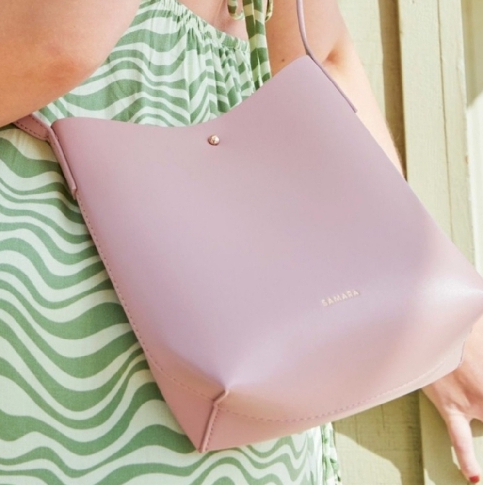 NEW SAMARA Medium Shoulder Crossbody Bag Vegan Leather Peony